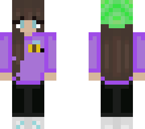 girl, black and purple