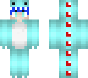 just a blue haired dude in a cyan/light blue dragon pajama