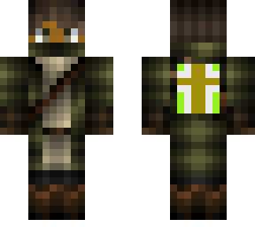 ninjas with a cross on his back