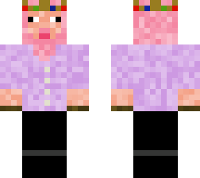 pink sheep with crown and button down