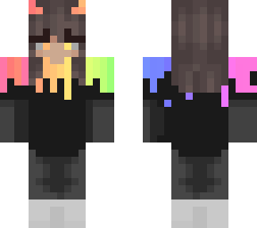 rainbow egirl added girl hair