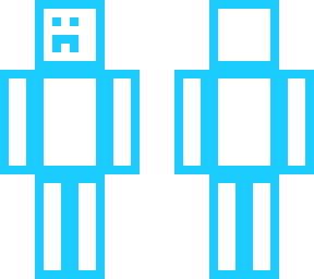 skin azul neon