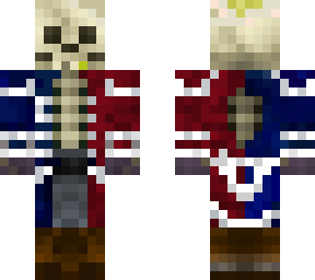 blue & red pirate skeleton