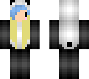 blue haired panda skin