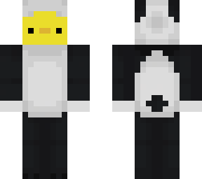 duckie in a panda costume