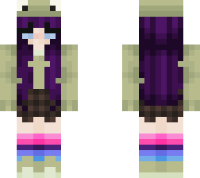 finished fr this time omni sock purple hair girl frog outfit
