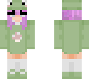 frog girl lavender/purple hair!!