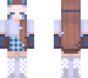 girl with a blue fox mask