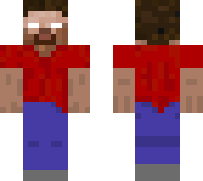 herobrine with red shirt