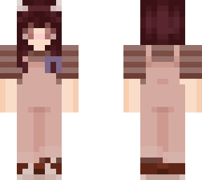 overalls w/ striped shirt
