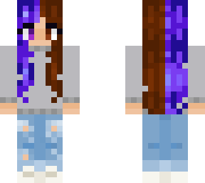 purple/brown hair