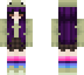 purple hair omni socks girl