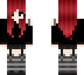 red hair girl slim armed