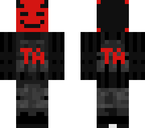 red mask and white mask