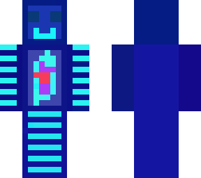 a happy blue based robot