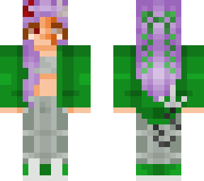 amy  <3 green and grey outfit