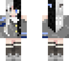 black and white haired