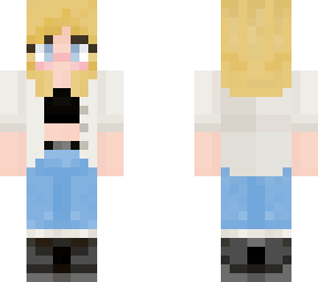 blonde with button up