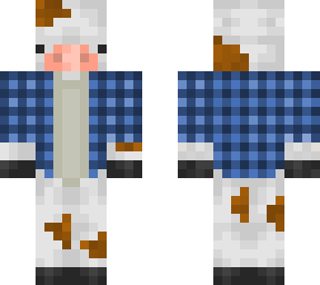 chequered farmer cow