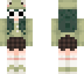 frog girl with glasses and green hair (new ver.)