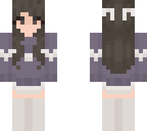 it's getting cold- purple sweater