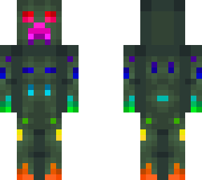 new creepy creeper skin (rainbow)