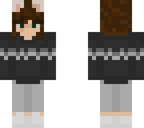 nihachu w/ dark brown hair