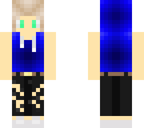 a nice blue skin with black pants