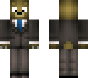 brown bear in suit