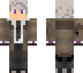 brown suit
