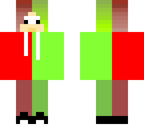 green-red half-half