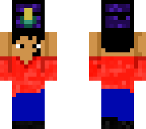 little man holding ender chest