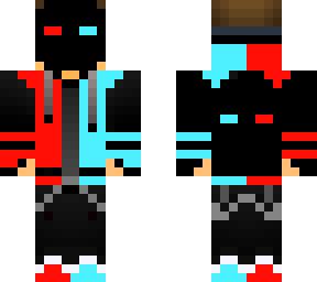 rag mask red and blue
