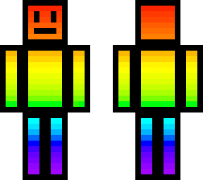 rainbow gradient w/ black outline