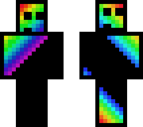 weird troll rainbow skin