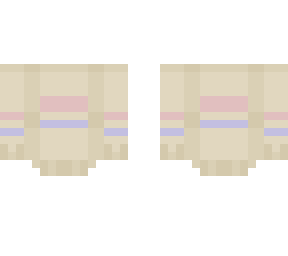 beige sweater with red and blue stripes