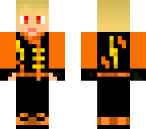 blonde lightning red-orange ninja boy - created by eradicator475