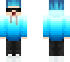blue hoodie