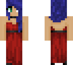 bluehaired gurl 2.2 red shaded skin