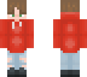 boy in the red hoodie outfit
