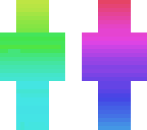 cyan rainbow skin