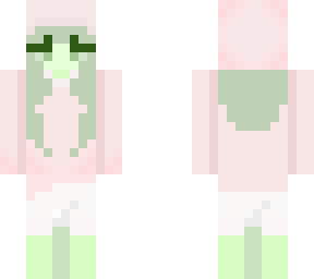 frog girl in an axolotl hoodie (male version coming out as well)
