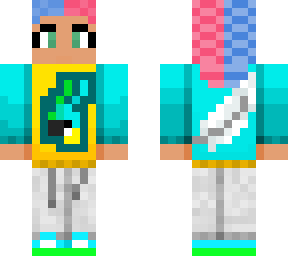 girl in parrot cyan sweater