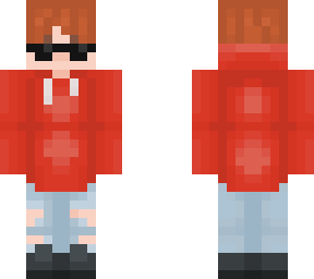 me in the red hoodie outfit