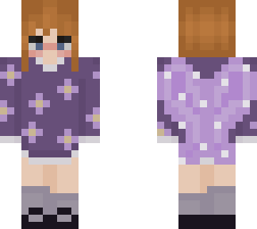 purple flower fairy girl
