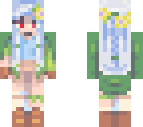 white hair elf | Minecraft Skin