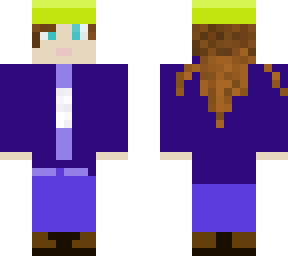 a girl with green hat