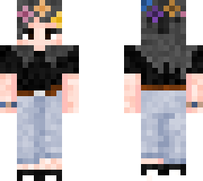 bestie black with flowers