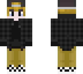 black plaid skater guy with vans