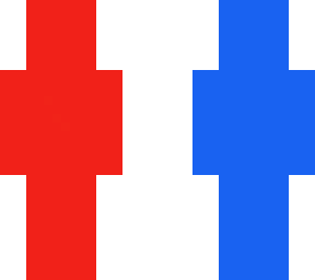 blue red